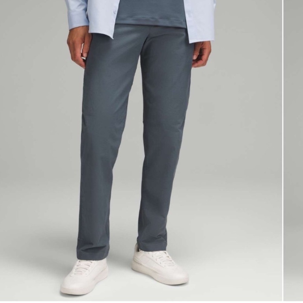 Lululemon ABC Classic-Fit Trouser Men 34 Oil Grey Stretch Cotton VersaTwill Pant